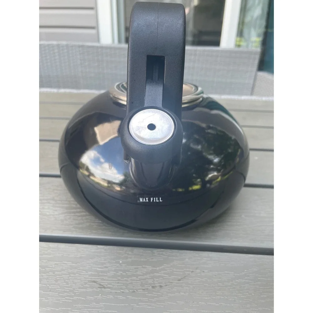 KitchenAid 1.9L Whistling Stovetop Tea Kettle Onyx Black KTEN20SBOB